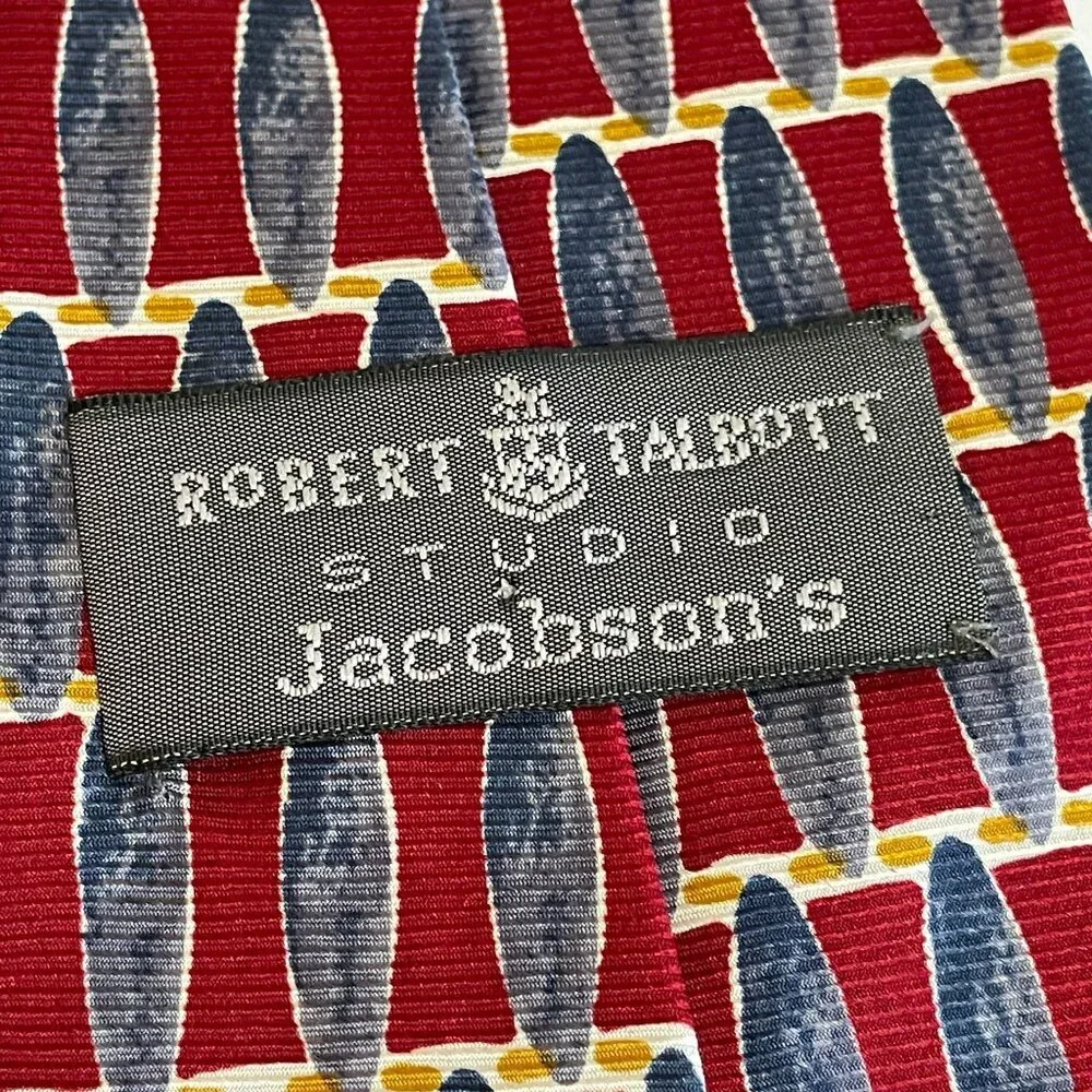 Robert Talbott 3 PC Lot Necktie Mens Gold Burgundy Navy Silk USA Career Business